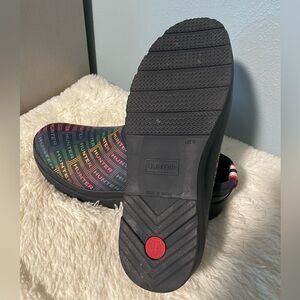 Hunter Boots Rainbow Play Logo Gardener Clogs Shoes Size 8